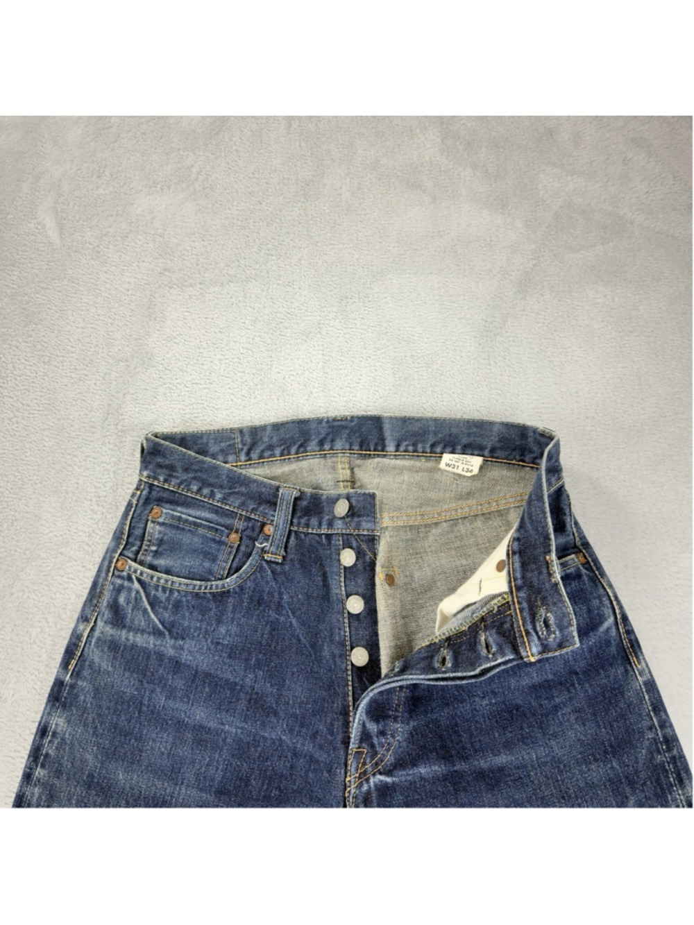 Sugar Cane 1947 Men's Size 30 W x 27 L Red Selvedge Button Fly Denim Jeans Japan - Picture 8 of 10